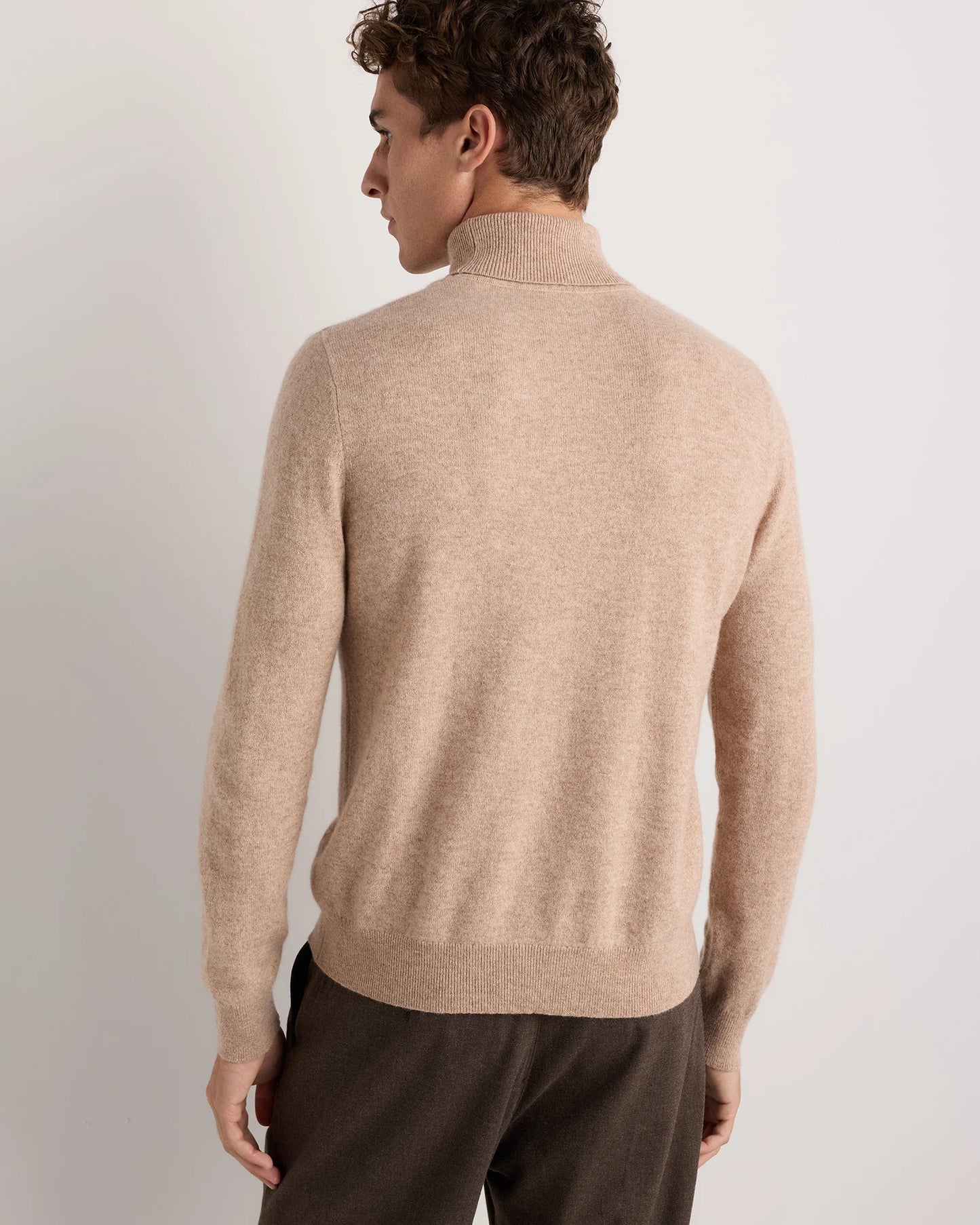 Mongolian Cashmere Turtleneck Sweater - S / Black