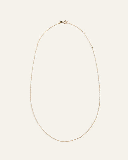 10K Gold Delicate Cable Chain Necklace - 14-16" / Yellow Gold