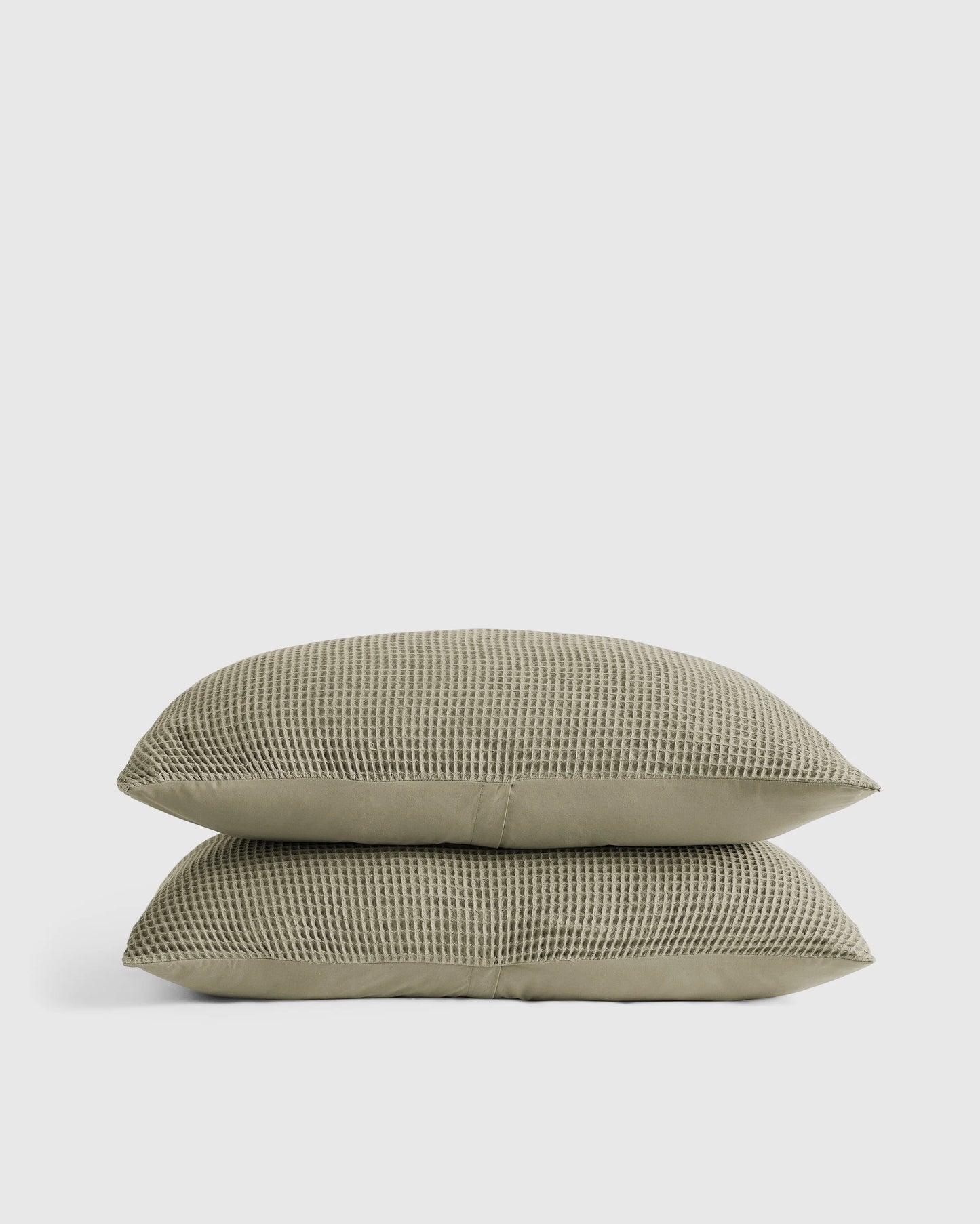 Organic Waffle Sham Set - Standard / White
