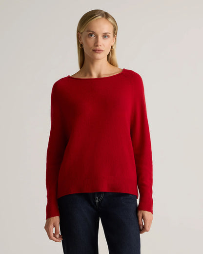 Mongolian Cashmere Boatneck Sweater - XS / Black