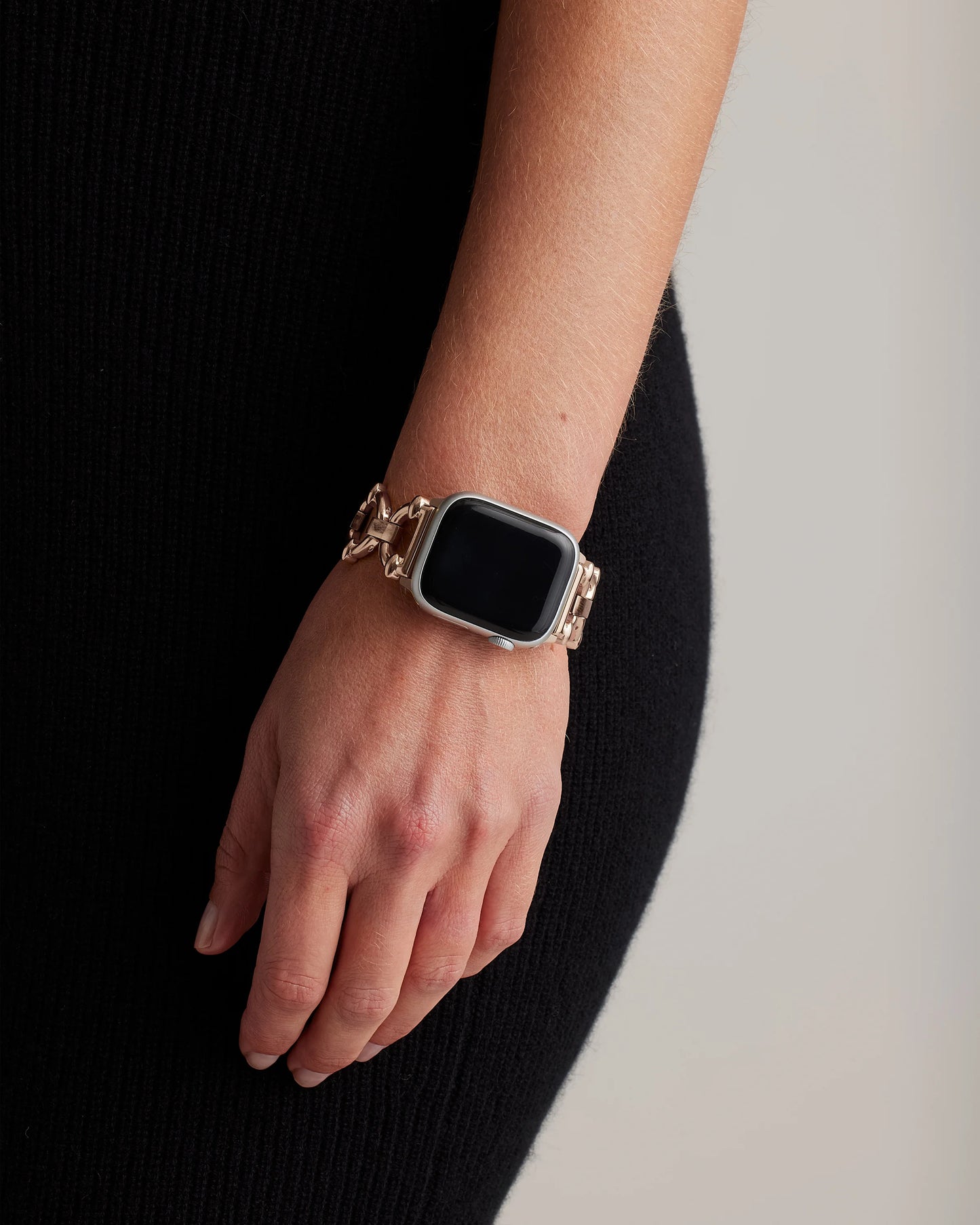 Stainless Steel Chain Link Smartwatch Band - 38mm - 42mm / Gold
