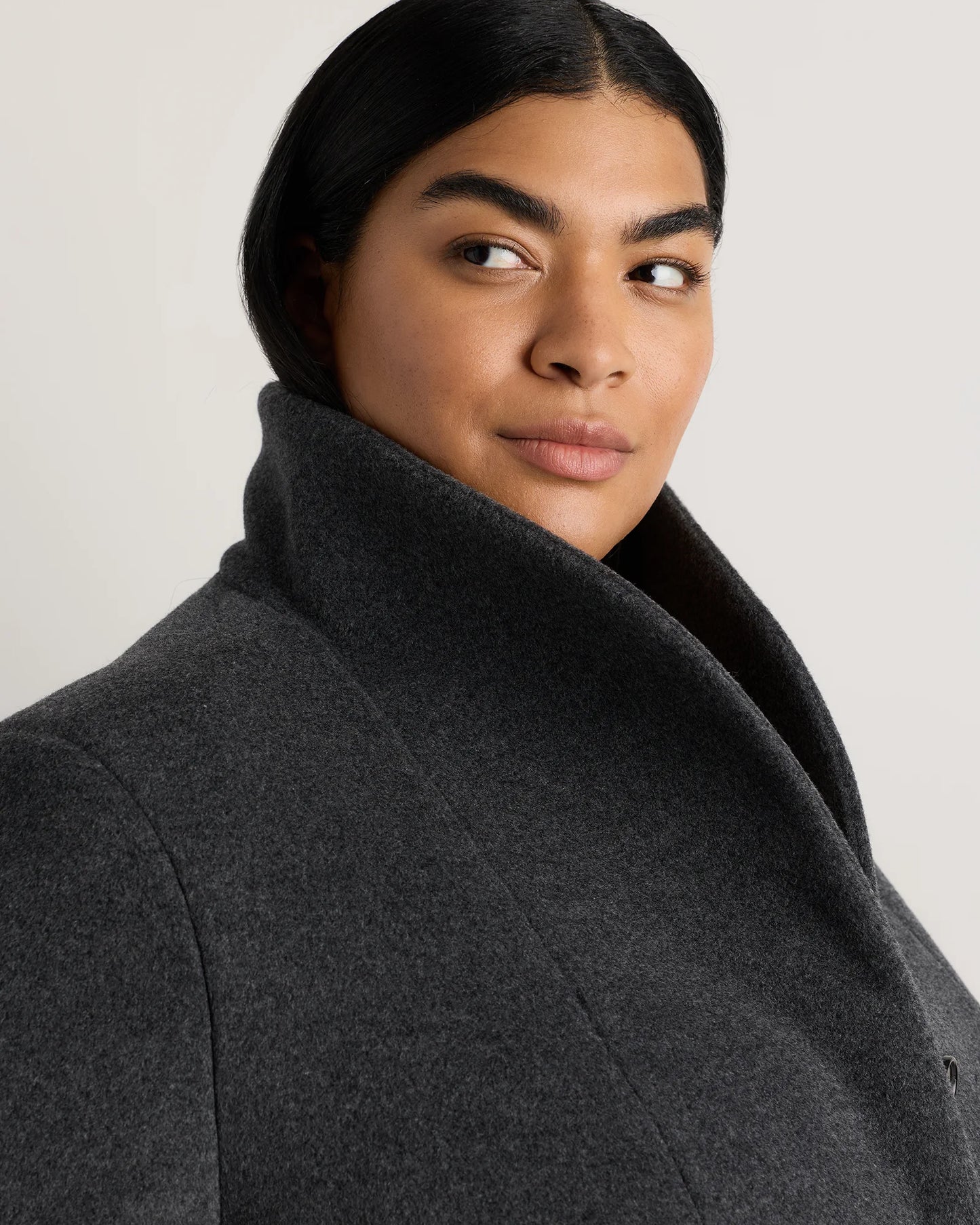 Wool Cashmere Cocoon Coat - 1X / Caramel