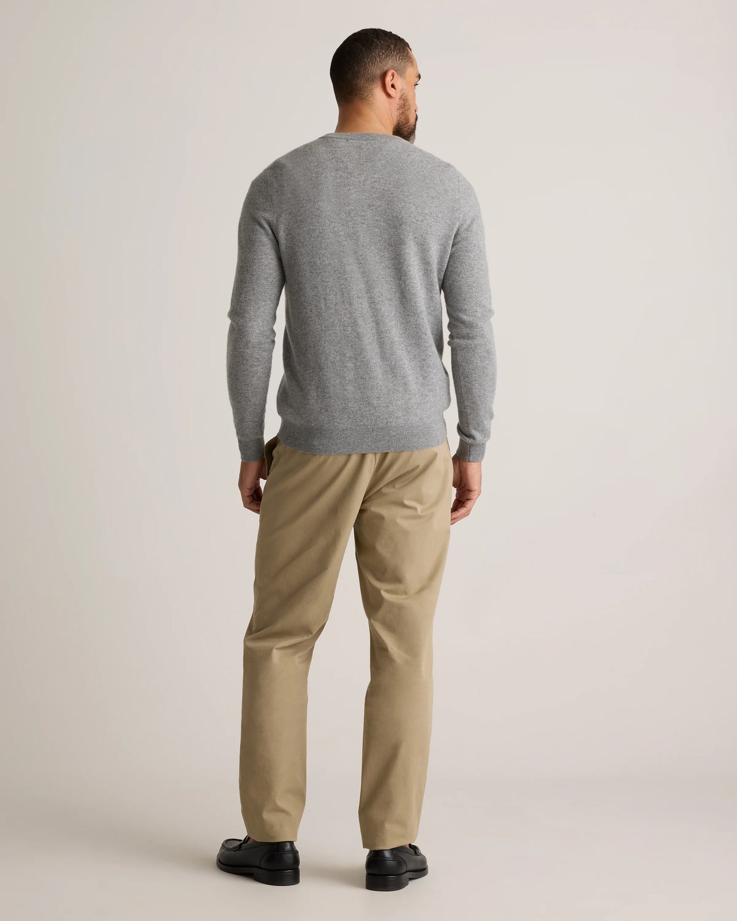 Mongolian Cashmere Henley Sweater - S / Brown
