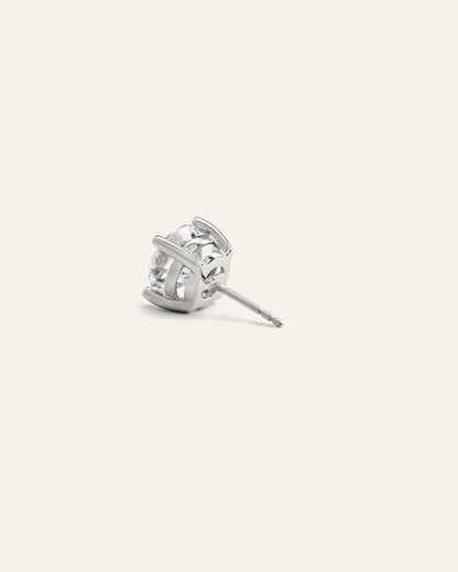 14K Gold Lab Grown Diamond Four-Prong Solitaire Studs - 4ctw - One Size / Yellow Gold