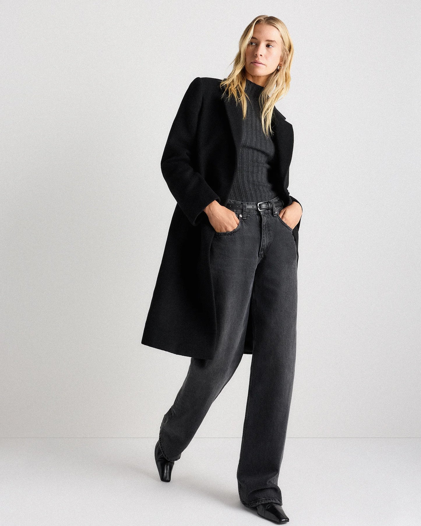 Wool Cashmere Blazer Coat - XS / Mocha Brown