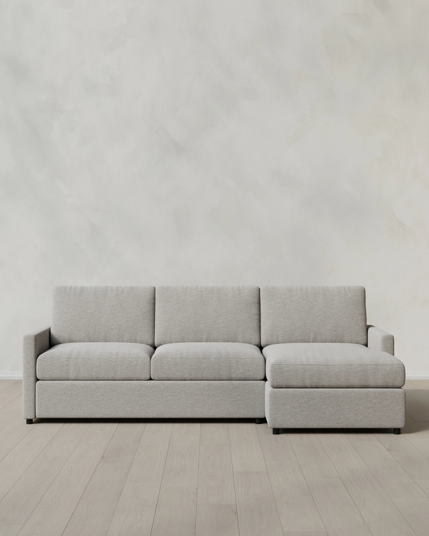 Brennan Chaise Sectional in Performance Basketweave - Right Arm / Flax