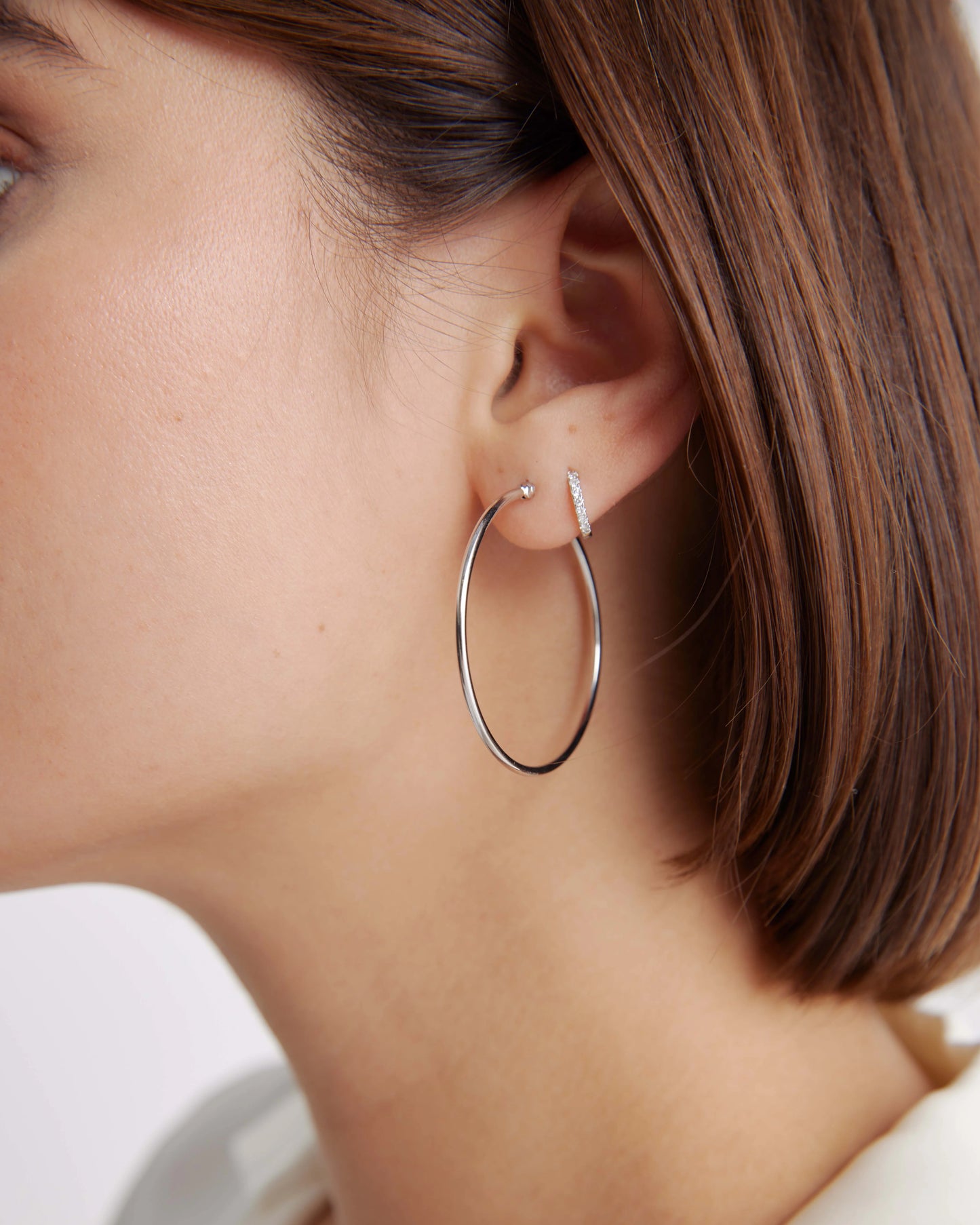 Silver Statement Hoops - One Size / Sterling Silver
