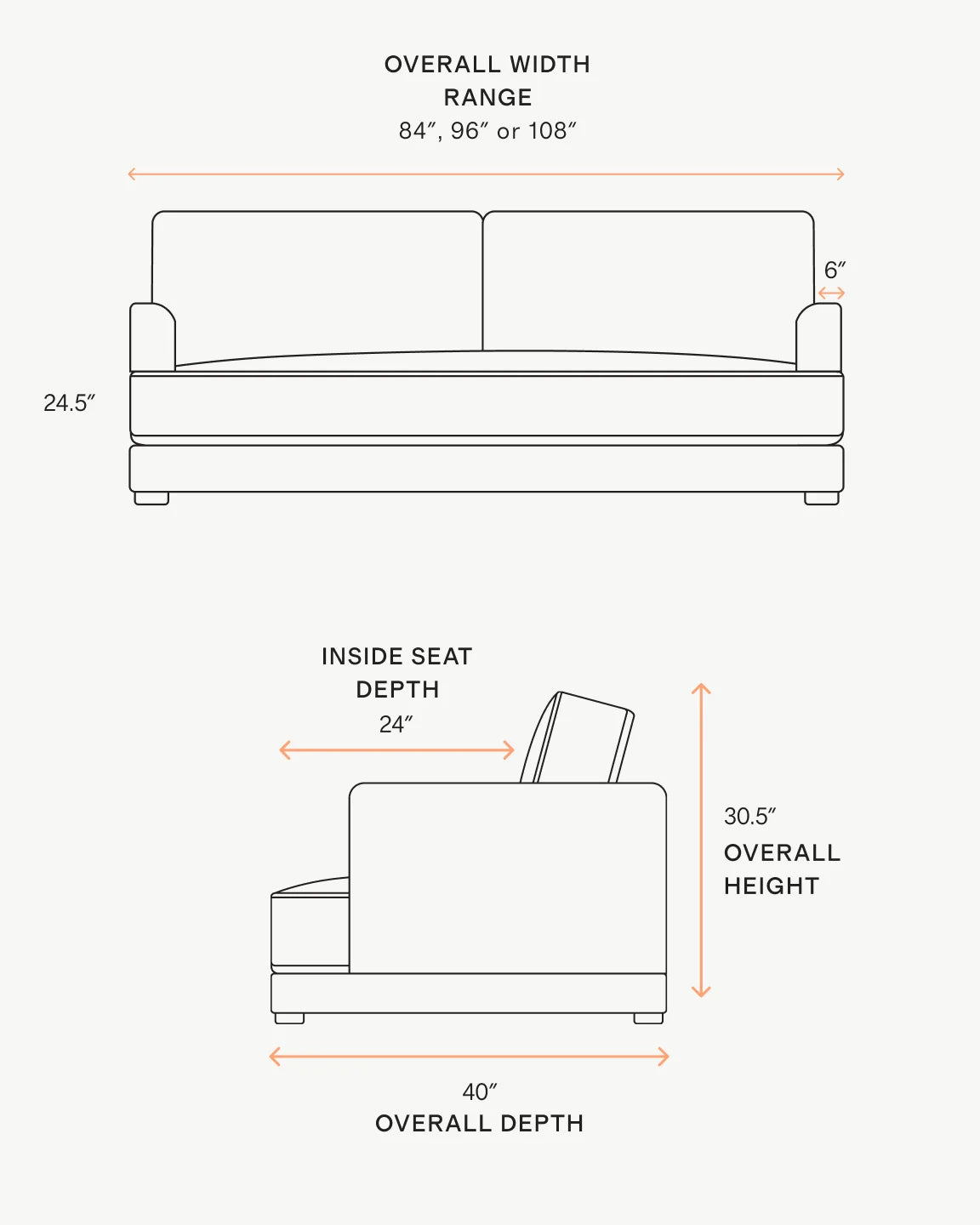 Sierra Curved Arm Sofa in Performance Boucle - 7ft / Linen