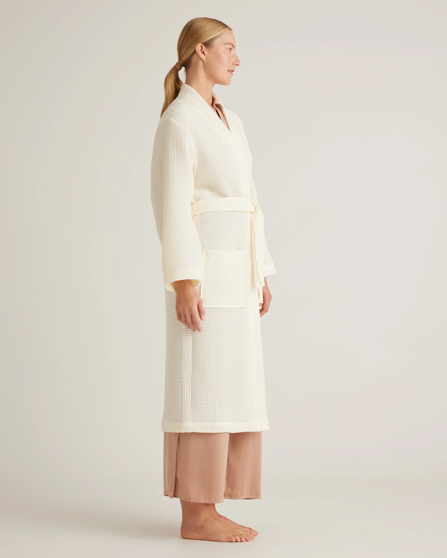 Organic Turkish Waffle Robe - XS / White