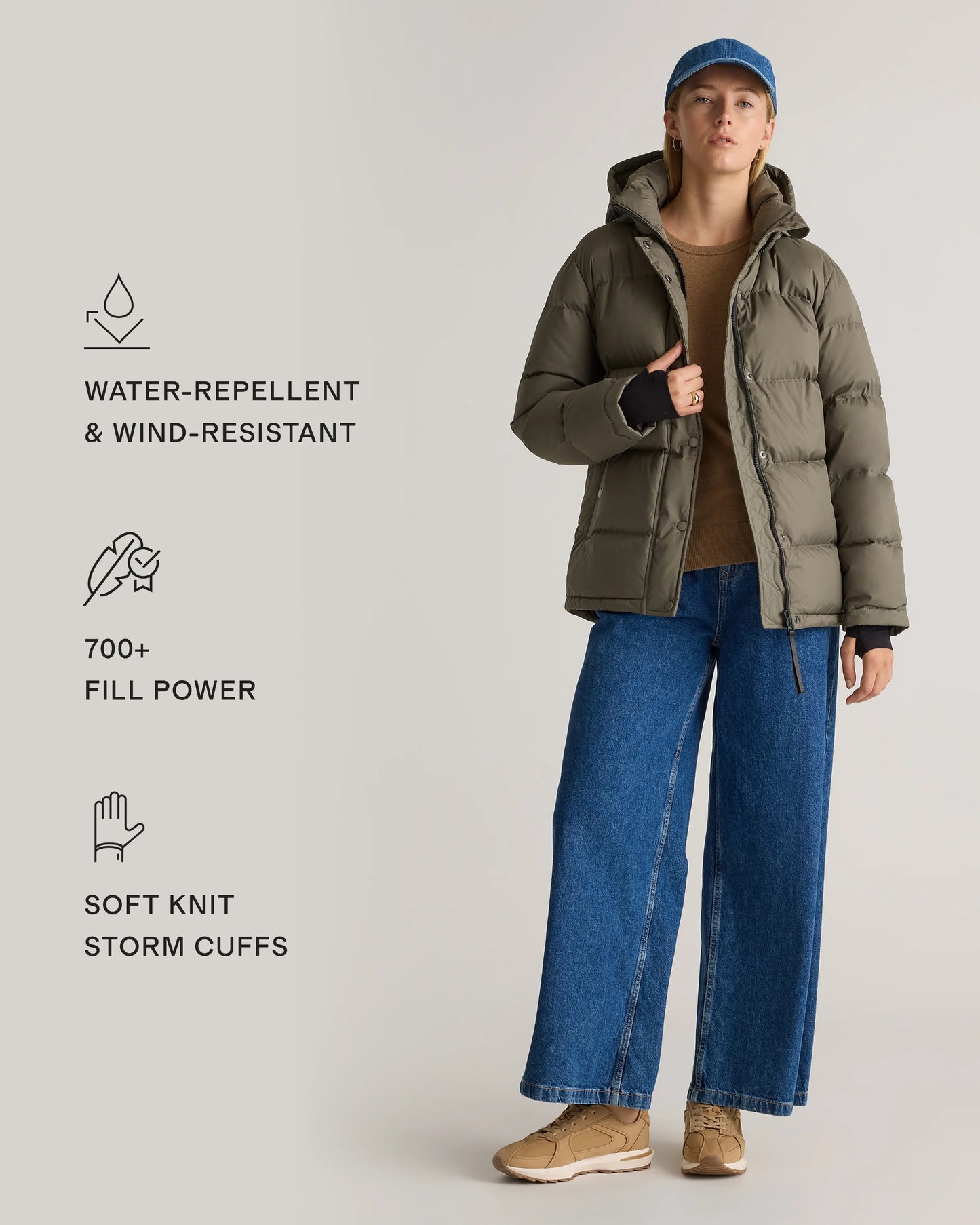 Responsible Down Puffer Jacket - XS / Sea Spray Green