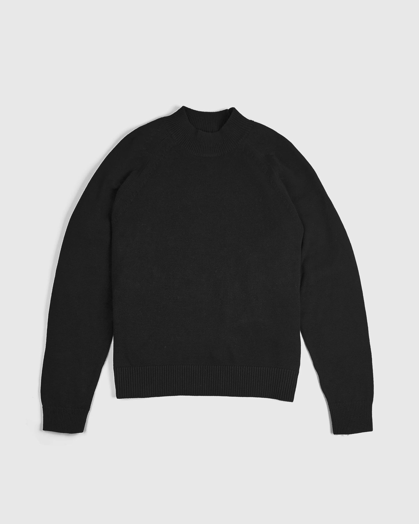 100% Organic Cotton Mock Neck Sweater - XS / Ivory