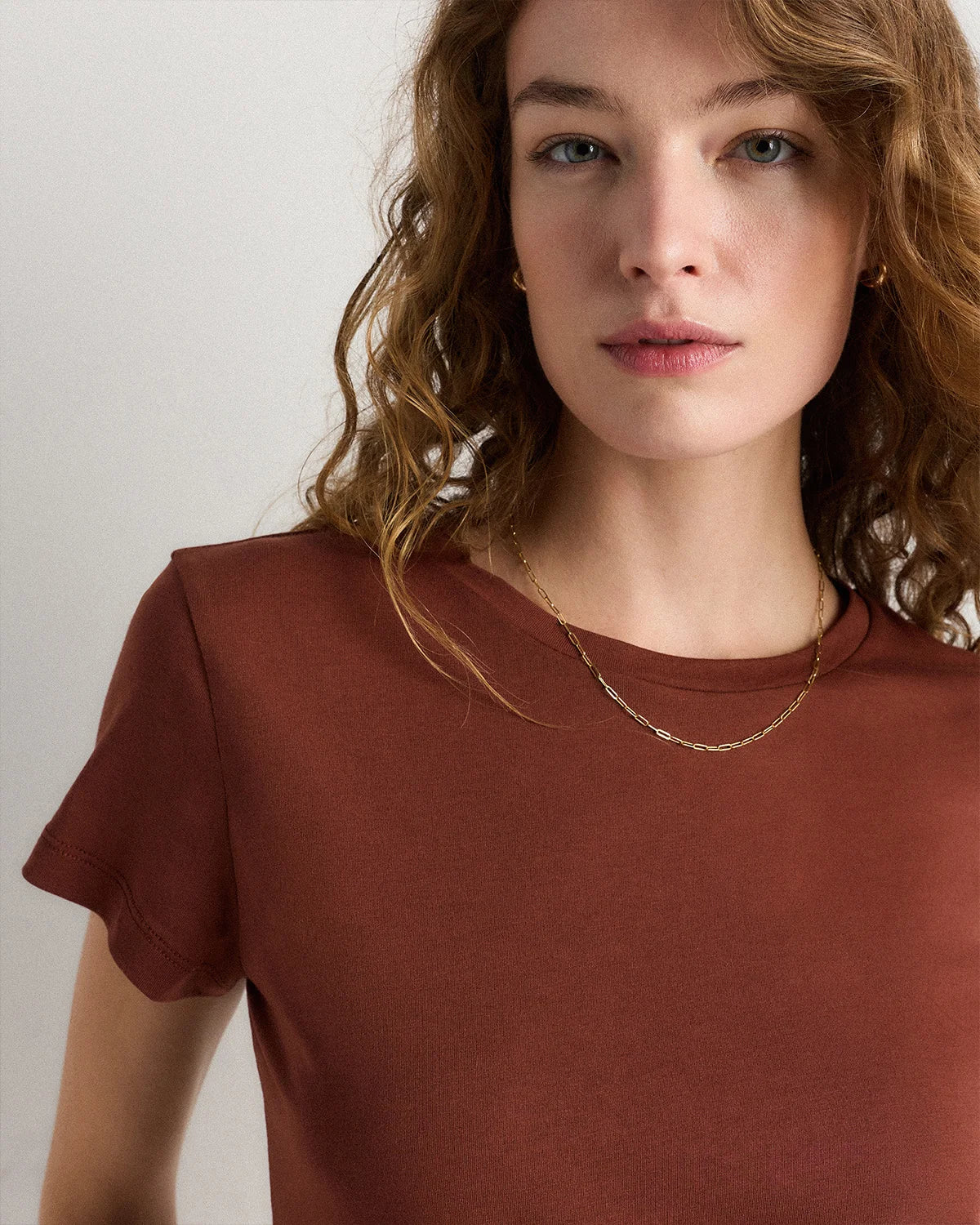 Cotton Modal Crew Neck Swing Tee - XS / White