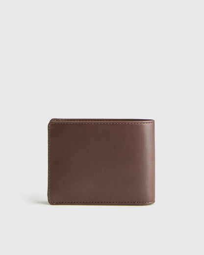 Italian Leather Bifold Wallet - One Size / Black