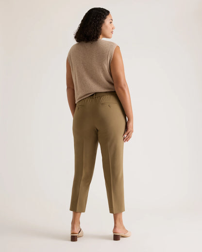 Italian Wool Slim Leg Ankle Pants - 0 / Grey Melange