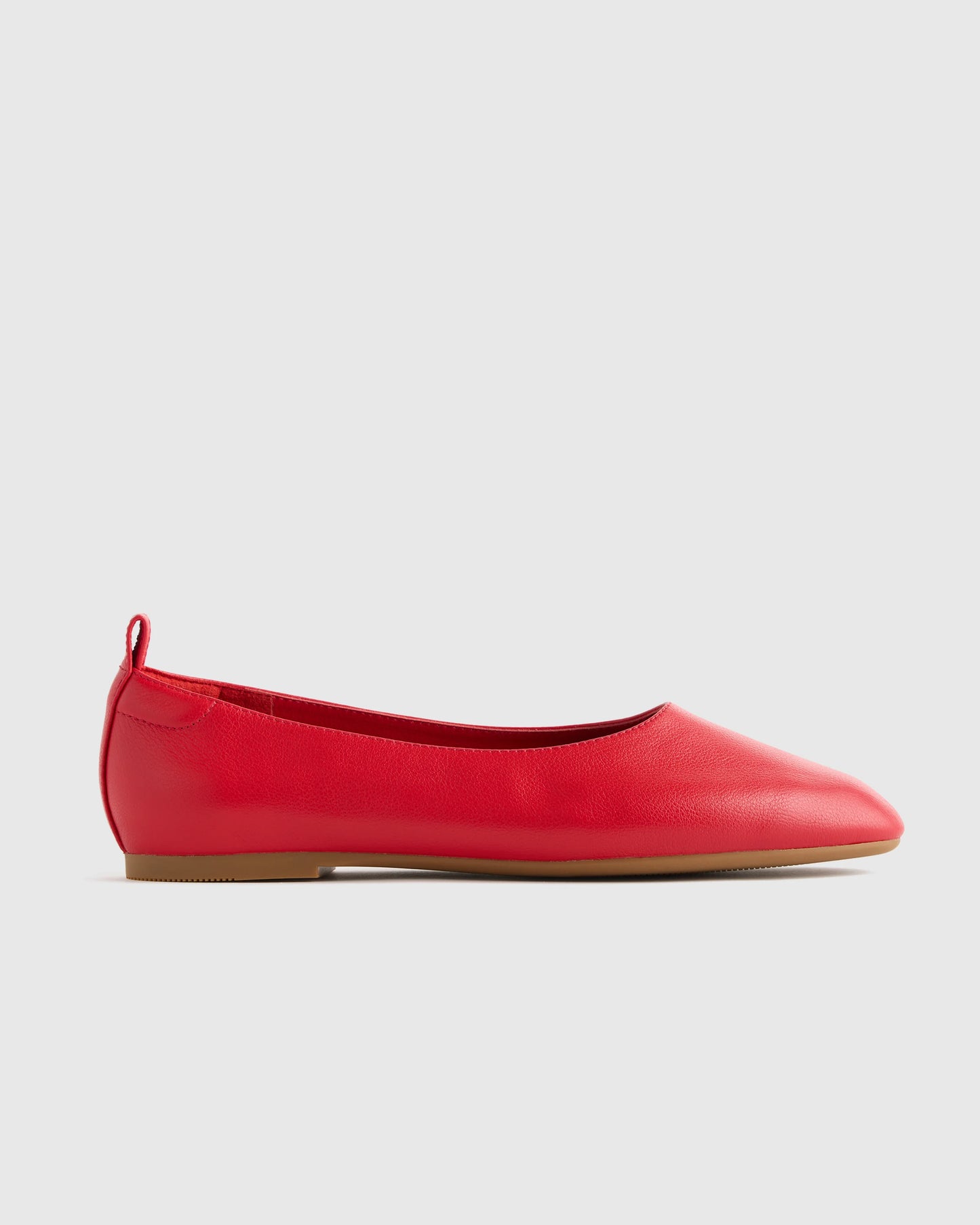 Italian Leather Glove Ballet Flat - 5 / Shell Pink