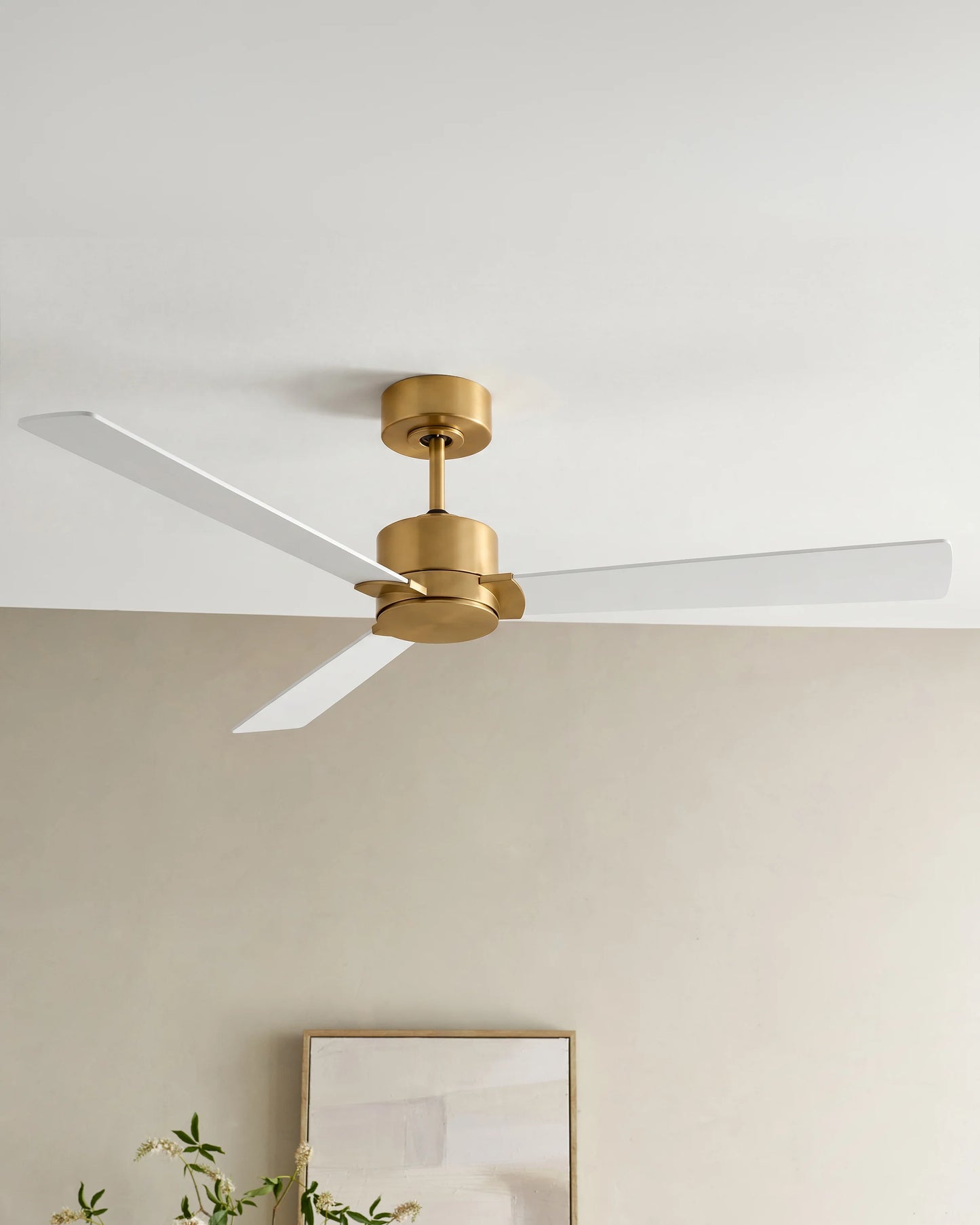 Minimalist Wood Blade Ceiling Fan - 44" / White