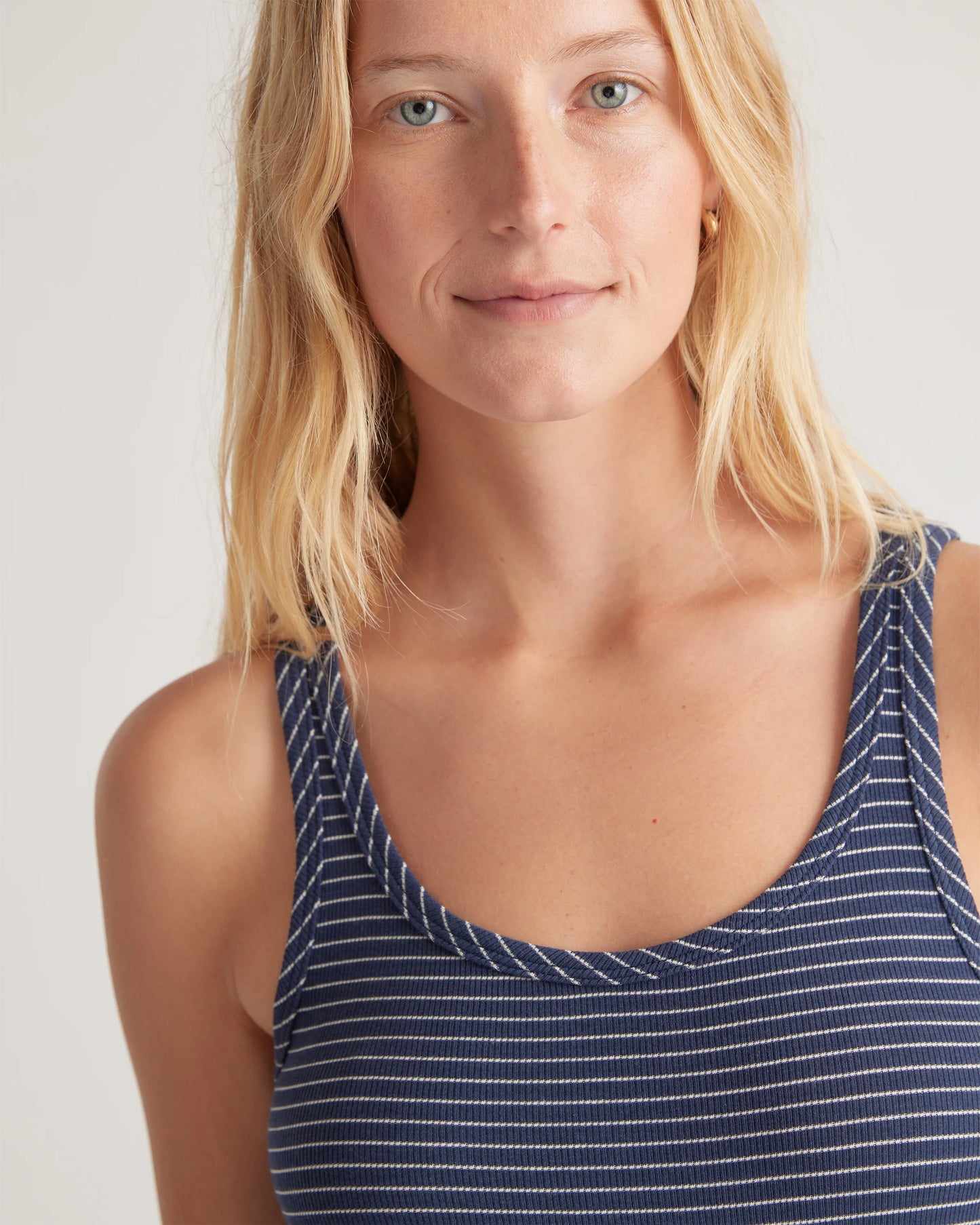 Bamboo Rib Maternity Scoop Neck Tank - XS / Deep Navy