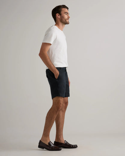100% European Linen Trouser Shorts - 7" - S / Bayberry Olive