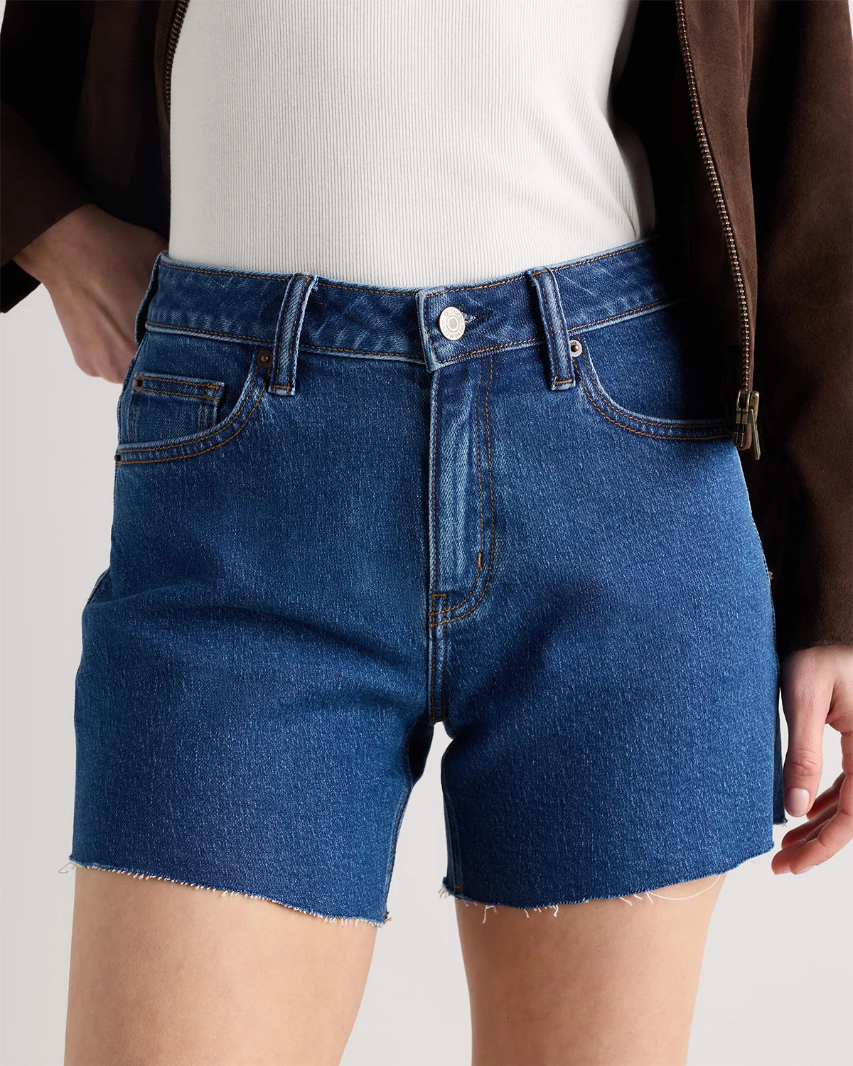 Bella Stretch Vintage Shorts - 24 / Obsidian Blue Fray