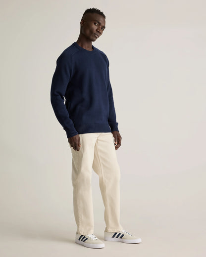 100% Organic Cotton Crewneck Sweater - S / Speckled Beige