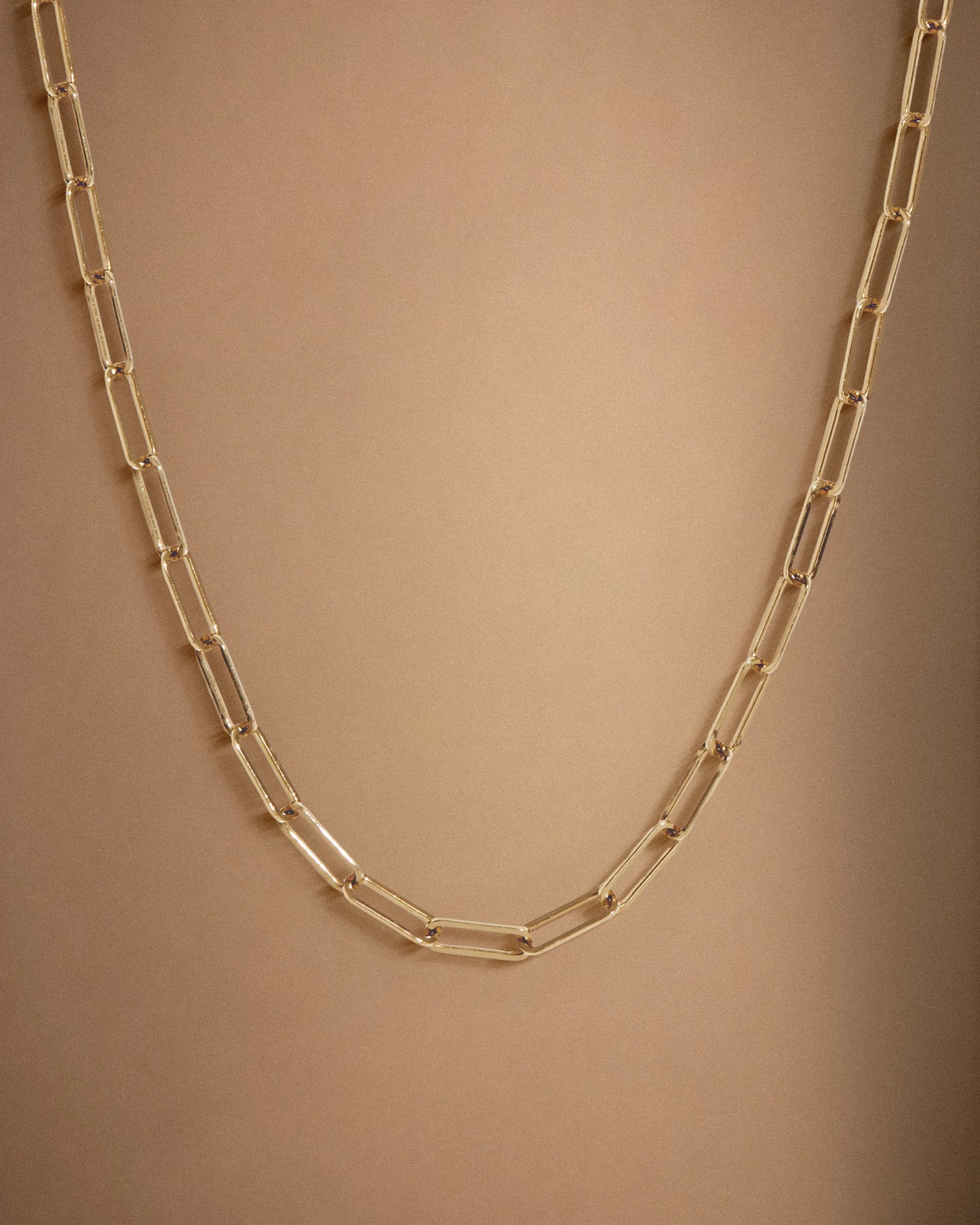 14K Gold Paperclip Chain Necklace - 2.7mm - 16" / Yellow Gold