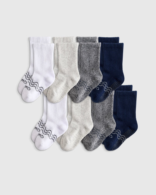 Organic Cotton Calf Sock 8-pack - 12M-24M / Neutral Multi