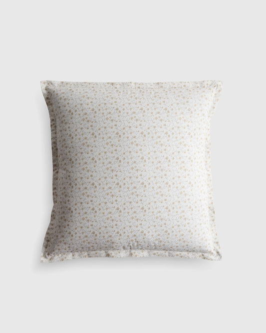 Organic Crisp Percale Floral Euro Sham - Euro / Toffee Florette