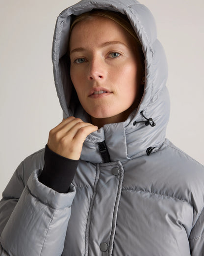 Responsible Down Cropped Puffer Jacket - XS / Shiny Black