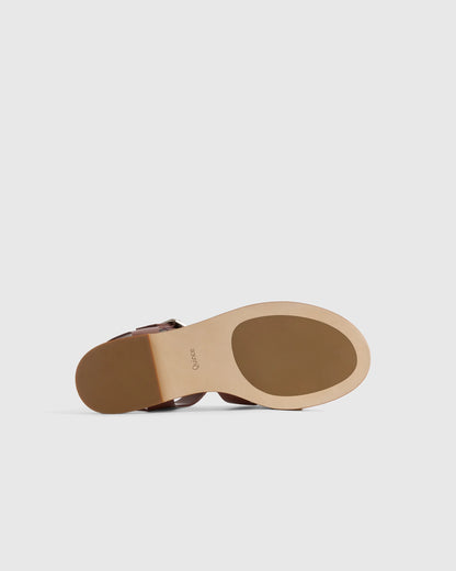 Italian Leather Fisherman Sandal - 5 / Black