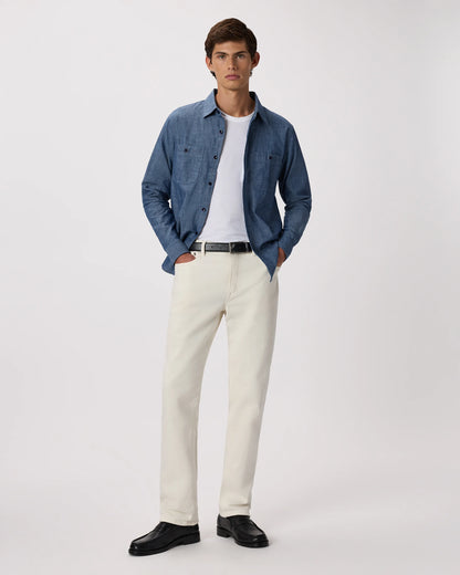 100% Organic Chambray Long Sleeve Shirt - S / Light Chambray