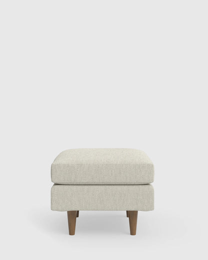 Atlas Midcentury Ottoman in Performance Basketweave - 31.5" / Navy