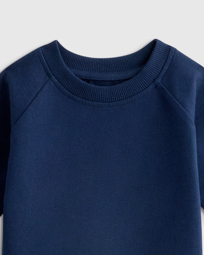 Organic Cotton French Terry Crew Neck Sweatshirt - 3-6M / Blue Stars