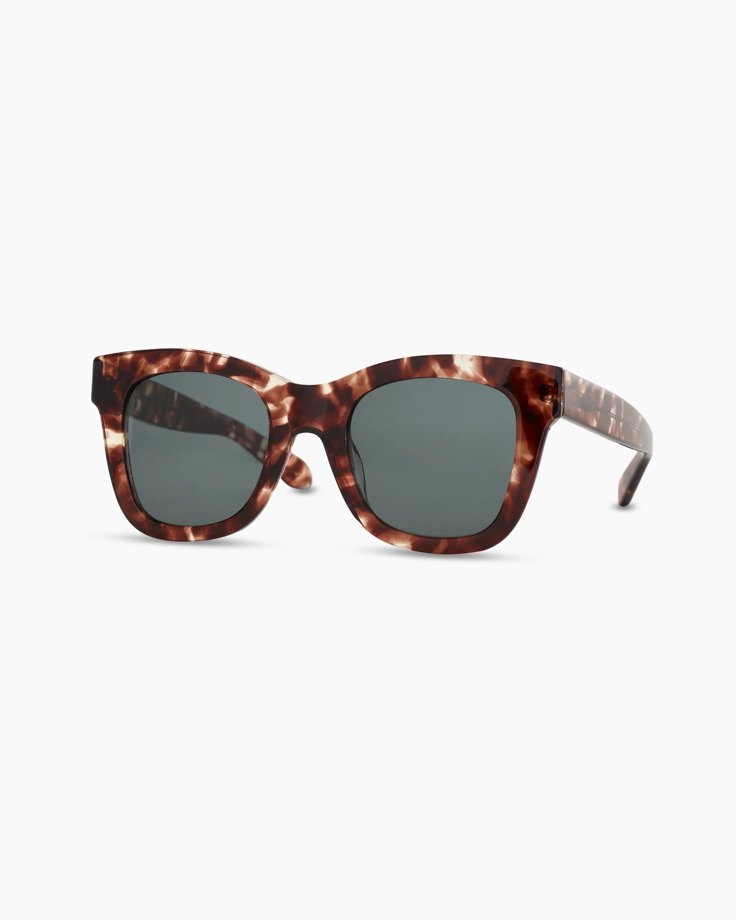 Tatum Polarized Acetate Sunglasses - One Size / Espresso Tortoise with Green lens
