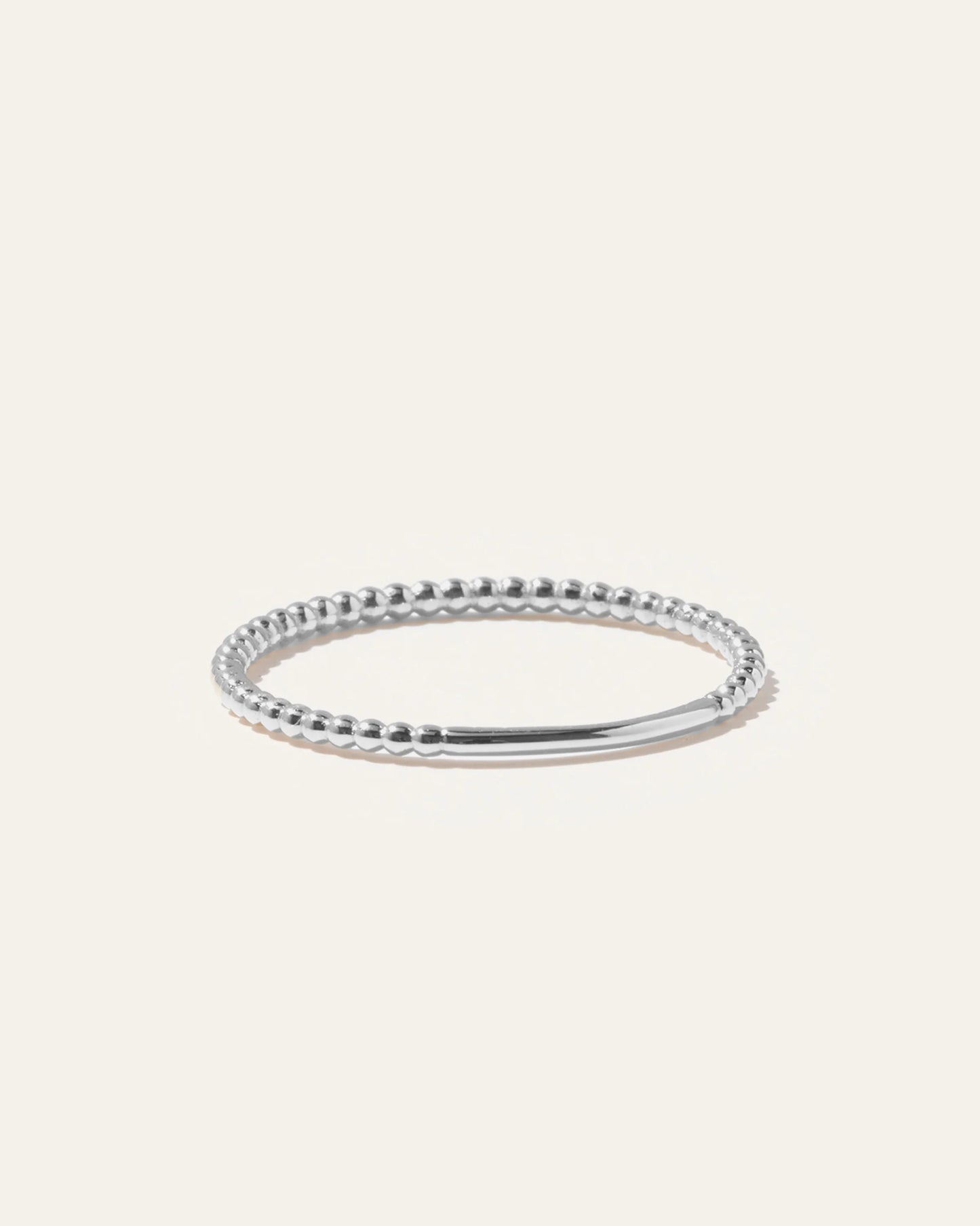 14K Gold Beaded Ring - 4 / Yellow Gold