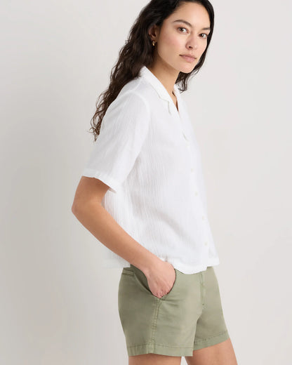 100% Organic Cotton Gauze Short Sleeve Shirt - XS / Amaranth Pink