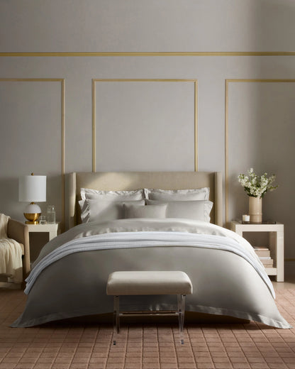 Signature Giza Cotton Sateen Duvet Cover - Twin / Light Grey