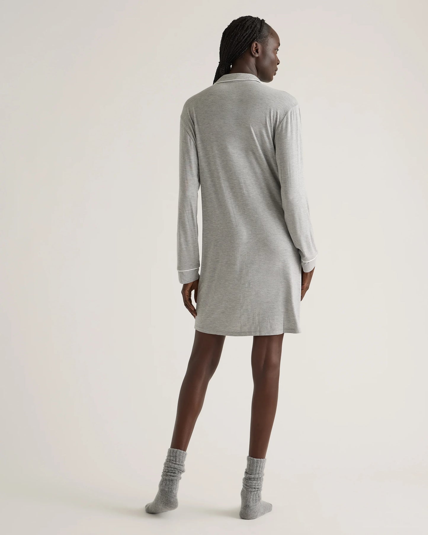 Bamboo Jersey Sleep Shirt - XS / Rhubarb