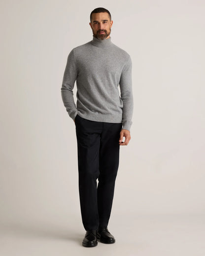 Mongolian Cashmere Turtleneck Sweater - S / Black