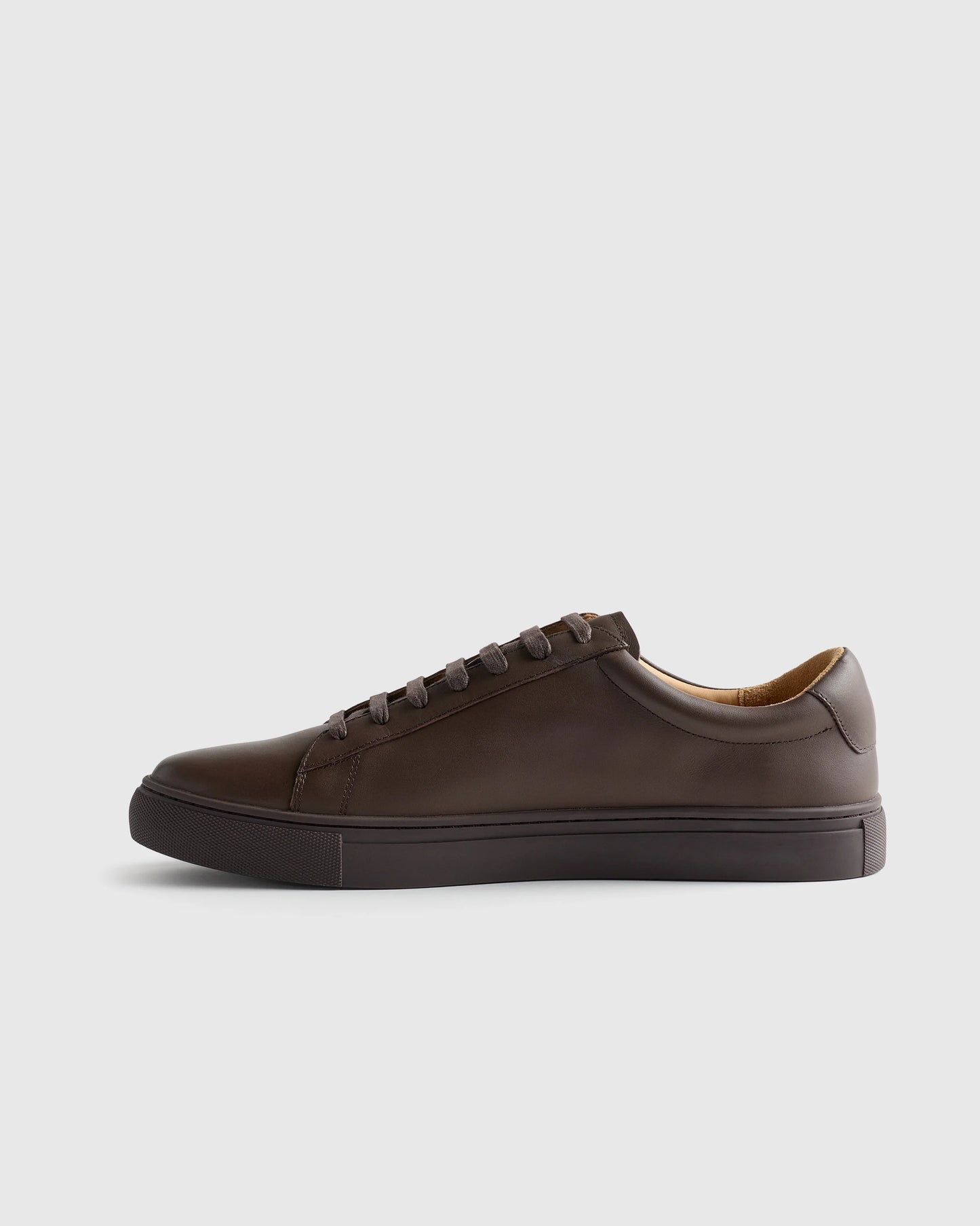 Italian Leather Everyday Sneaker - 7 / Black/Black