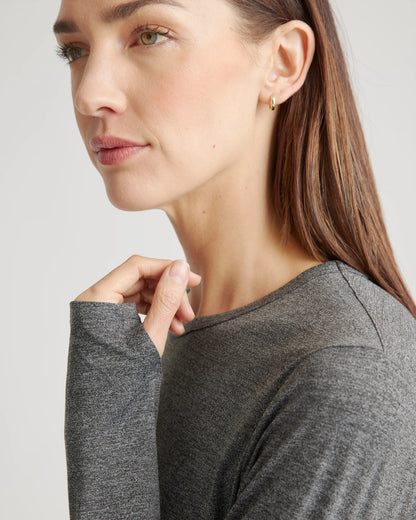 Flowknit Breeze Long Sleeve Top - XS / Heather Deep Navy