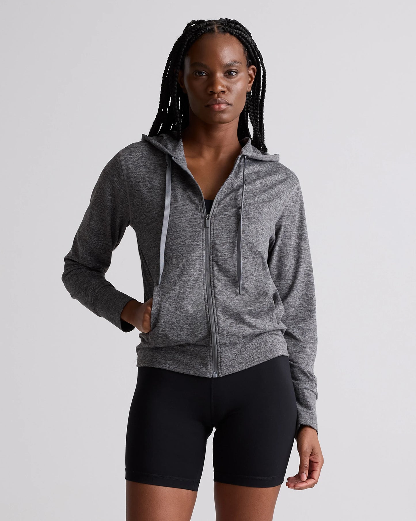Flowknit Full-Zip Hoodie - XS / Heather Deep Navy