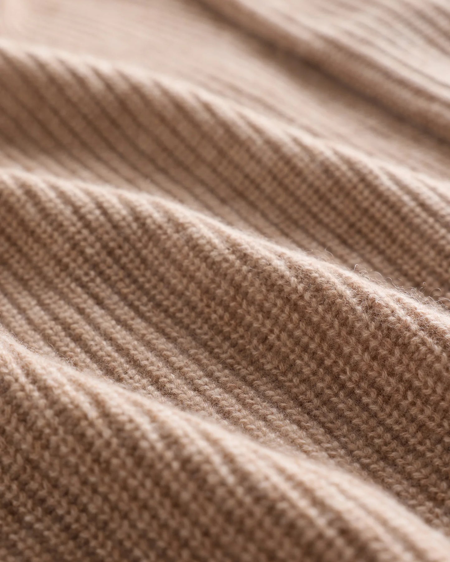 Mongolian Cashmere Fisherman Full Zip Sweater - S / Teak