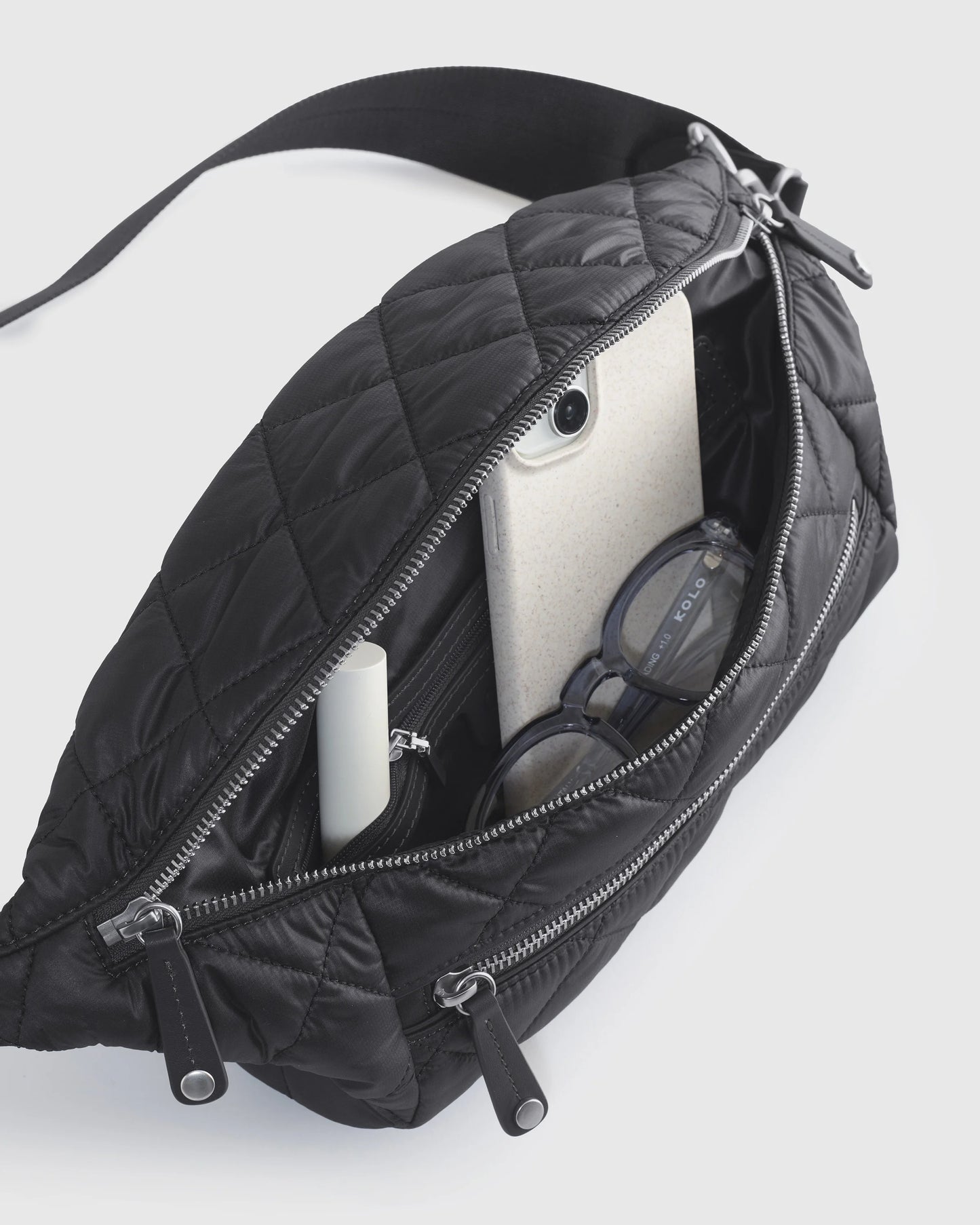 Transit Quilted Sling Bag - One Size / Black