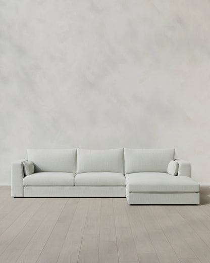 Oasis Chaise Sectional in Performance Linen - Right Arm / Sand