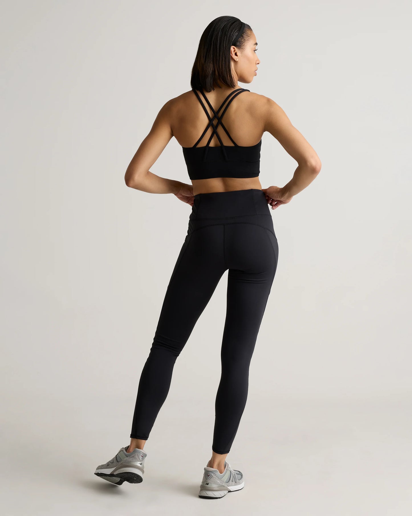 Power-Up Long Line Strappy Sports Bra - XS / Classic White