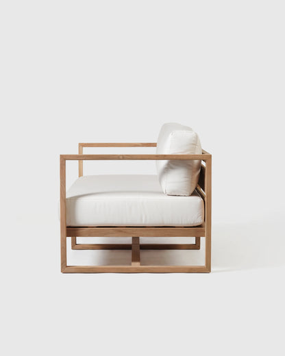 Linear Solid Teak Outdoor Sofa - 65" / Natural Teak