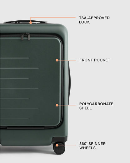 Front Pocket Carry-On Suitcase - One Size / Lavender