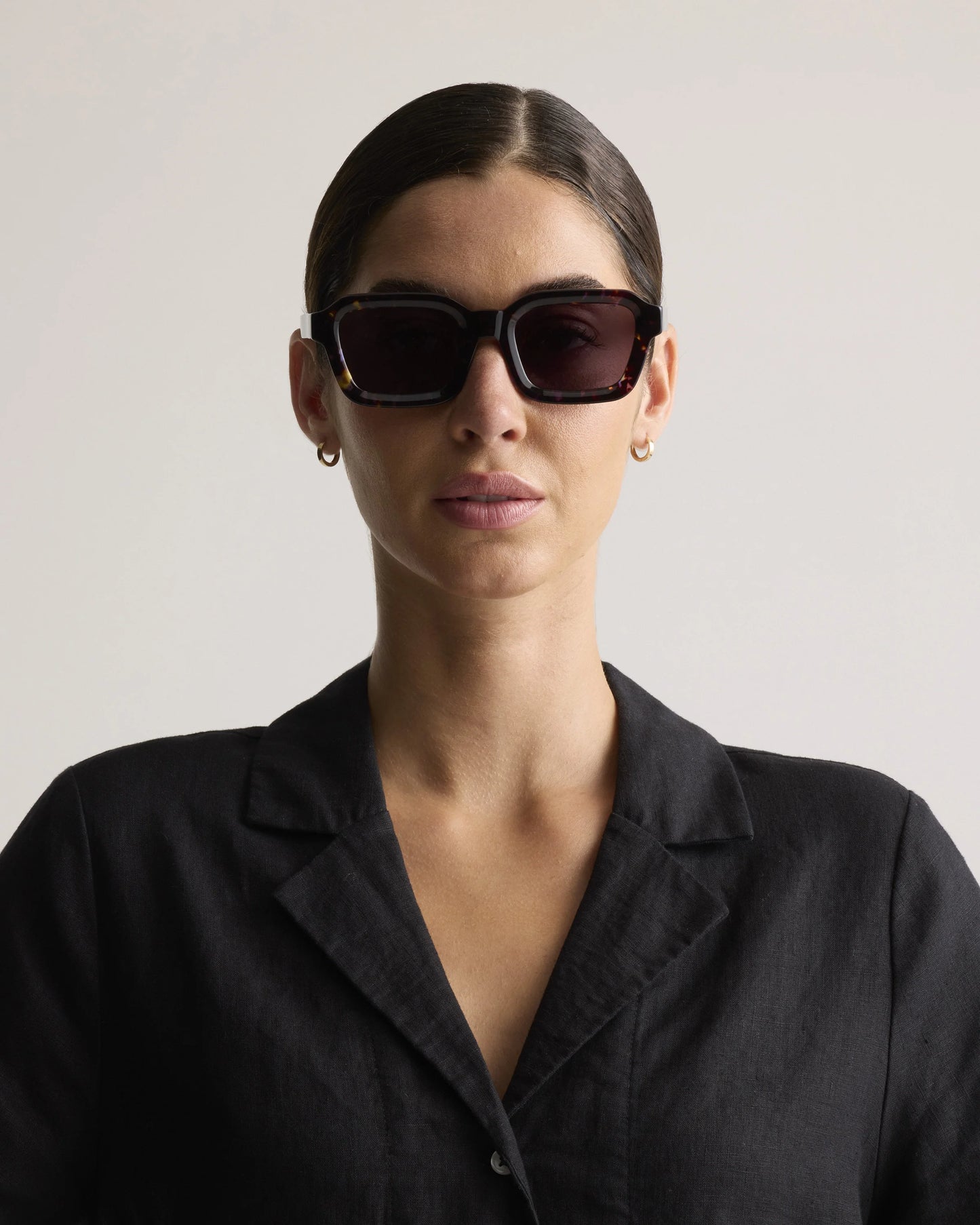Ibiza Polarized Acetate Sunglasses - One Size / Amethyst Tortoise with Grey lens
