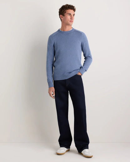100% Organic Cotton Crewneck Sweater - S / Speckled Beige