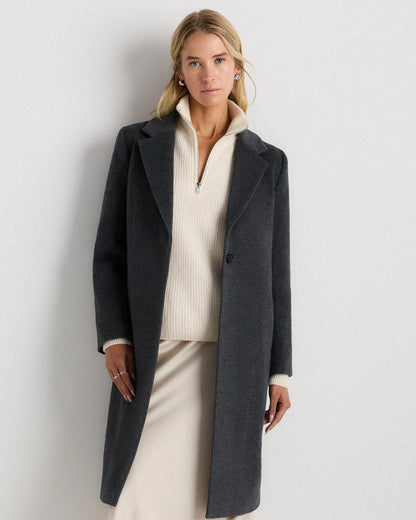 Wool Cashmere Blazer Coat - XS / Mocha Brown